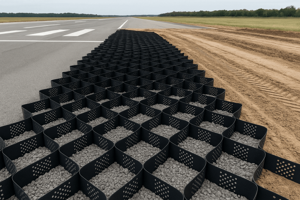 geocell airport runway and taxiway base layers