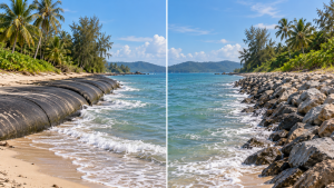 Geotube vs Rock Revetment for Coastal Erosion Control