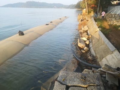 Geotube installation at Port Dickson Resort